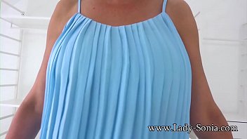 Preview 2 of Movies Type Film - Sexy British mature Lady Sonia plays with her hard nipples