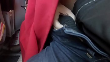 Preview 2 of Faking Big Bool - PUBLIC AIRPLANE Handjob and Blowjob - Lexi Aaane