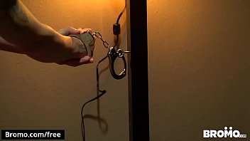 Preview 1 of Gay Janos Volt - Raw Lock Up Part 1 Scene 1 featuring Jordan Levine and Leo Luckett - BROMO