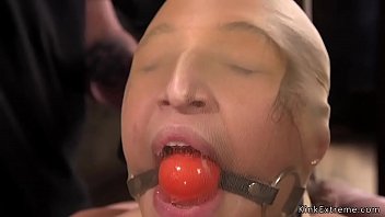 Preview 1 of Sani Livan Seksi Vidio - Hogtied busty brunette anal toyed