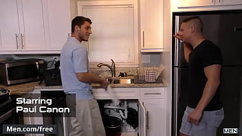 Preview 2 of Bra Start - (Aston Springs,  Paul Canon) - Lay Down That Pipe - Drill My Hole - Trailer preview - Men.com