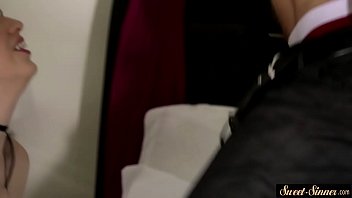 Preview 2 of Sunil Lii - Teenage babe bouncing on stepbrothers cock