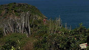 Preview 1 of Beey Com Doogk - Hiking gets the busty brunette in the mood for an anal outdoor threesome with DP