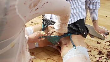 Preview 2 of Dubol Khalifa - The dirty lesbian food fight ends with sex toys pounding their quivering little cunts