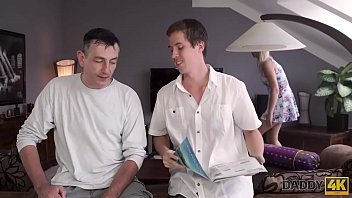 Preview 1 of Ponos Chinas - DADDY4K. Kerl schl&auml_ft ein und sein Vater fickt seine Freundin