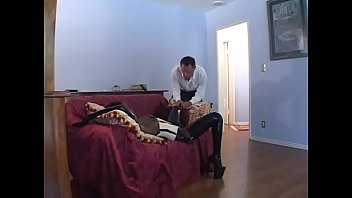 Preview 1 of Fuck Under Tale - Ebony babe Lady Armani dressed in latex gets rammed hard from behind in bed