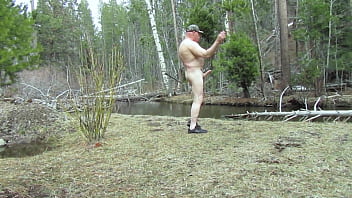 Preview 3 of Suside Squade - Naked throwing a rock into the creek.