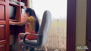 Preview 1 of Arabian Porno Booty - Stepson promised to help StepMom with the computer after Creampie in pussy