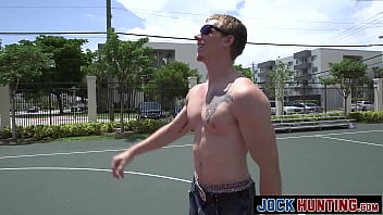 Preview 1 of Gay Twink Japanese - Muscular homo rides rough cowgirl style after basketball