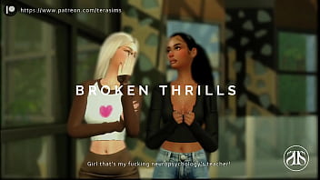 Preview 1 of 98 Lb Ebony Bittyboom Fucks - Big butt and tight pussy for rough homemade fuck - Broken Thrills (sims 4)