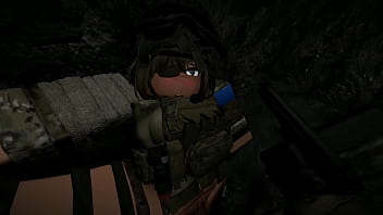 Preview 1 of Anna Ntouvlh - Soldier has a good time during battle (Sound)
