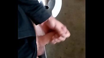 Preview 3 of Sax V Hindi Hot - Cumshot in public bathroom