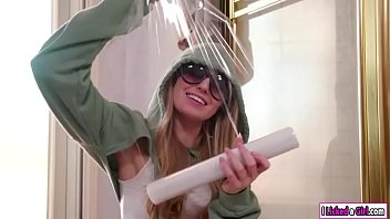 Preview 1 of First Sex Little Girle - Spoiled Scarlett lectured by stepmom