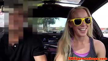 Preview 2 of Hanging Squirt - Pawnshop amateur fingered before sex in store