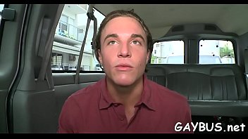 Preview 4 of Solo Clit - Sexual cock riding with two lusty homosexual hunks at the car park