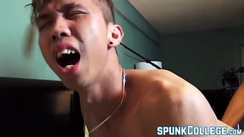 Preview 3 of Ante As - Oriental twink anally hammered by lovers rough morning wood