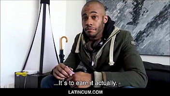 Preview 2 of Xxx Kashmer - Straight Black Latino Jock Looking To Exchange Money Fucked By Gay Guy Making Documentary POV