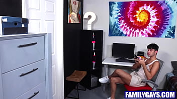 Preview 1 of Sanlio Xxx Vidos Hd - Bratty step son takes care of step dad&#039_s dick