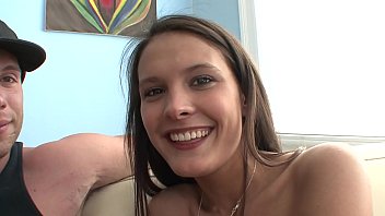 Preview 1 of Indo Blues - Slender babe Erin Stone in striped stockings gets drilled and facialized in living room