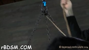 Preview 1 of Asia Sex Secret Movies - Tied up chick gets her muff lips opened up for lusty t.
