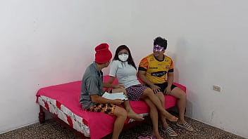 Preview 2 of Big Brazzar Bid Bobes Xxx - FRIENDS GET TOGETHER TO MAKE A THREESOME!! REAL HOMEMADE STUDENT PORN. MY BEST FRIEND HAS BEEN A FUCKING SLUT AND ASKED US FOR A THREESOME