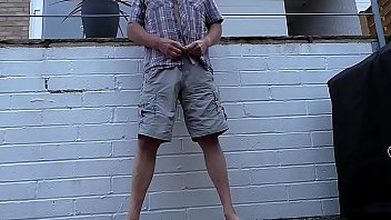Preview 1 of Xvideos 15 - Outdoor Public Uncut Cock Strip and Cumshot