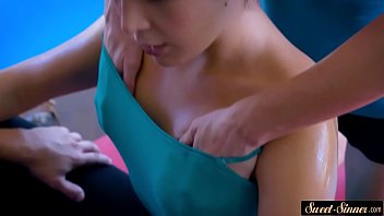 Preview 2 of Danny D With Ariella Ferrera - Young stepdaughter drilled after yoga