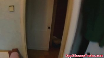 Preview 3 of Kinny Asian Mom - Pov fucked beauty tastes jizz on spycam
