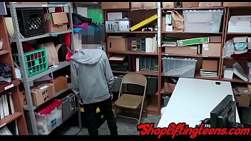 Preview 1 of Xxx Nio Video - Naughty teen shoplifter gets railed by mall cop