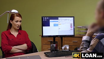 Preview 1 of Xxx Jpnes - Redhaired babe shows off big tits before office hammering