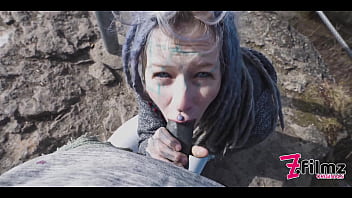 Preview 4 of Body Gsrd - Tattoo Couple caught while wild ANAL public sex on a ruine