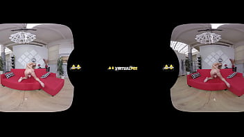 Preview 3 of Gykzzzqyo - Virtualpee - Pussy pissing in virtual reality porn with Claudia Macc