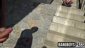 Preview 1 of Agnessa Shine Fuck In Party - German dick rider pleasures thick cock for some cash outside