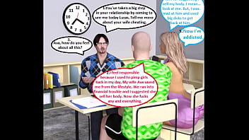 Preview 2 of Xxxn Bp Video - 3D Comic: Sex Addicted Wife Cuckolds &amp_ Humiliates Husband With Sexologist