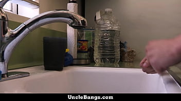 Preview 1 of Bottle Boy - Daddy Eager to Dip His Bare Cock Back Inside His Stepsons Tight Holes - Unclebangs
