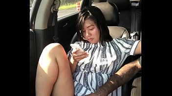Preview 2 of Card Game Sex With Mom - Cash plays with Layla in Car