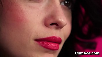 Preview 3 of Mum Cheating His Husband - Feisty doll gets cumshot on her face eating all the cum