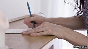 Preview 1 of E T Rj - Small titted shemale offered goodbye sex to her ex bf