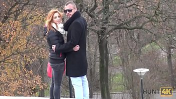 Preview 1 of Jucey Boobs - HUNT4K. A la pelirroja le gusta dar sexo por dinero frente a su novio