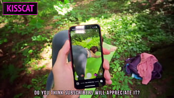 Preview 1 of Forcing To Milf - Sexy Teen Training in Forest with Sucking and Rides on Stranger&#039_s Dick
