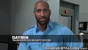 Preview 1 of Hot Sexs Pornstars Otk Spanked - Hairy Black TSA Does Full Body Search On Sexy Latino Boy