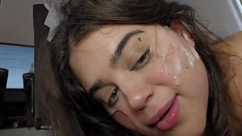 Preview 3 of Xvideos Sofia Hayat - Your gf&#039_s face covered in cum