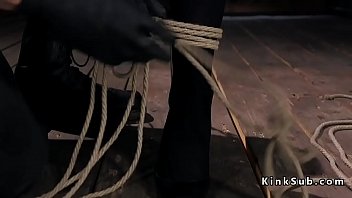 Preview 2 of Homemade Hd Video - Tied up slave gets red ass whipped