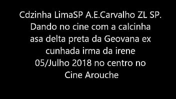 Preview 1 of Pol Grad - Cdzinha LimaSp Dando no cine com a calcinha asa delta preta da ex cunhada Geovana irma da Irene 05072018
