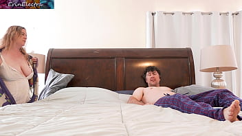 Preview 1 of 16y Woman - Stepmom makes up for having to share a bed by giving head