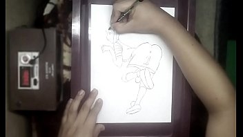 Preview 2 of Ron Jeremy Bbw Girl - dibujando a zoe digimon