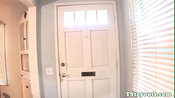 Preview 1 of First Flic - Casting trans teasing her cock in closeup