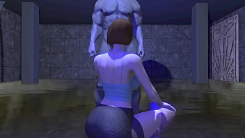 Preview 2 of Animals Xxx Dog Is Hors Ho - Jill Valentine destroyed