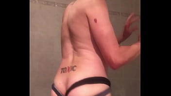 Preview 2 of Hard Push Fuck - Dick and nuts t. with ropes