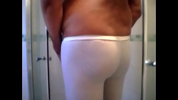 Preview 1 of Japanese In Sun - Leggings and thong in shower